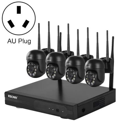 ESCAM WNK614 8-Channel Wireless NVR Security System with Four Cameras