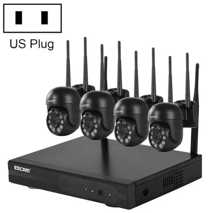 ESCAM WNK614 8-Channel Wireless NVR Security System with Four Cameras