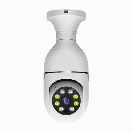 Wireless Smart Bulb Camera for Home Security with Two-Way Audio - 1080P discreet white bulb camera with two-way audio, motion alerts and mobile app monitoring