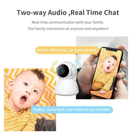 WiFi Pan-Tilt Security Camera for Home Monitoring with Night Vision