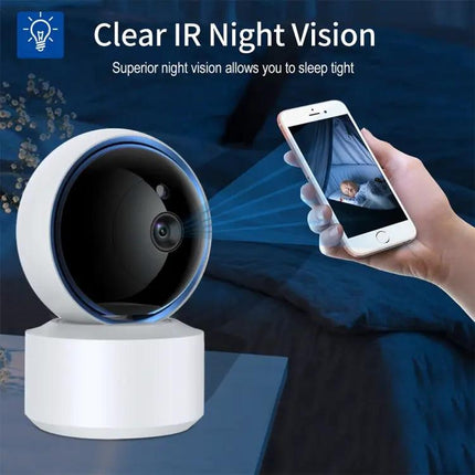 Wireless Home Security Camera with 360 Degree Rotation and Night Vision | Syndmart