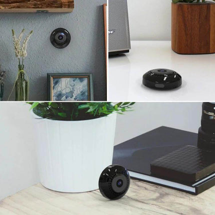 Camsoy C2T Wireless Action Camera with Secure Clip Design compact 19g HD camera mounted, clipped and placed for home monitoring