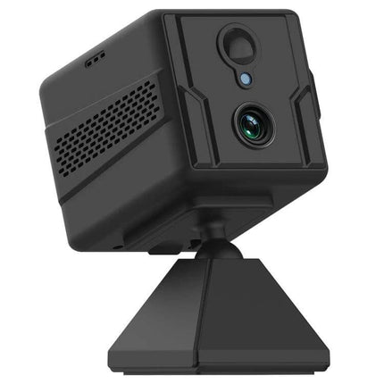 CAMSOY Wireless Security Camera for Easy Home Monitoring - black 1080P 4G camera with motion detection and two-way audio on tabletop mount