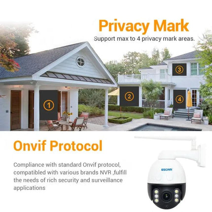 ESCAM Waterproof Outdoor IP Camera for Home Security