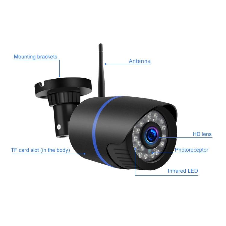 Wireless 1080P HD IP Surveillance Camera with Motion Alerts, Two-Way Communication, Night Vision, and TF Card Support - US Plug