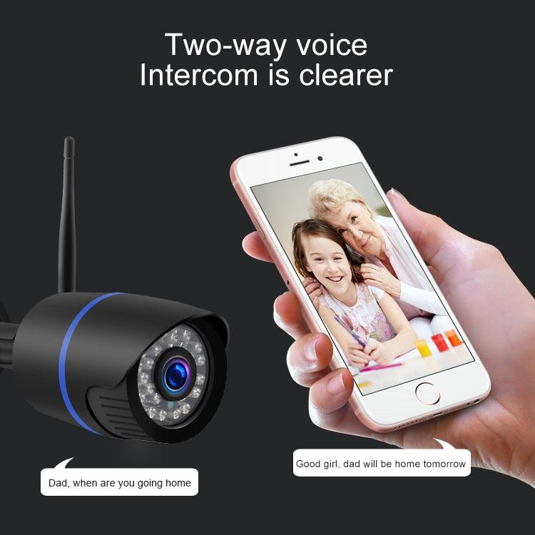 Wireless 1080P HD IP Surveillance Camera with Motion Alerts, Two-Way Communication, Night Vision, and TF Card Support - US Plug