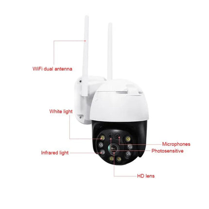 QX36 Home Security Camera with 360-Degree Rotation