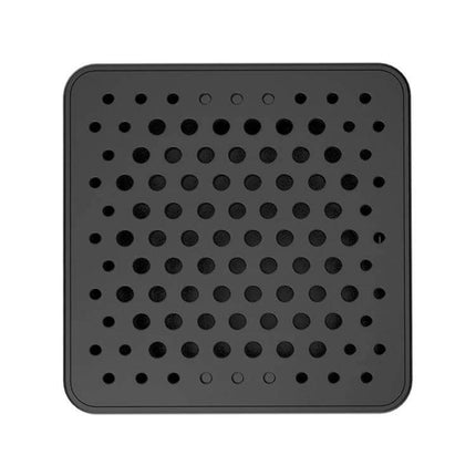 Versatile Mini Security Camera for Indoor Monitoring with Wide View compact black square mini camera with perforated grille and indicator LEDs