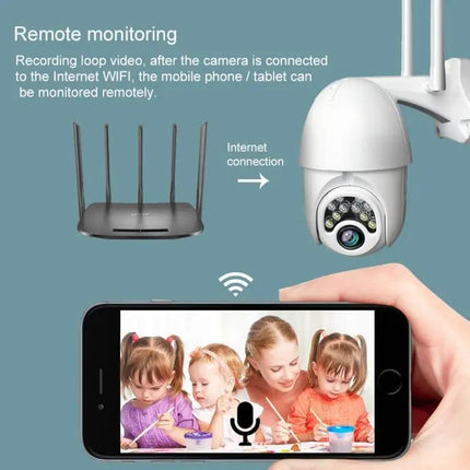 Wireless Outdoor Security Camera with Remote Monitoring and Night Vision