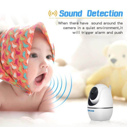 ESCAM Wireless Security Camera for Indoor Monitoring - baby monitored by WiFi camera with sound detection alerts and app remote access