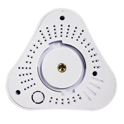 ESCAM Q8 360-Degree WiFi IP Camera for Home Security white triangular base view showing mounting point and ventilation holes