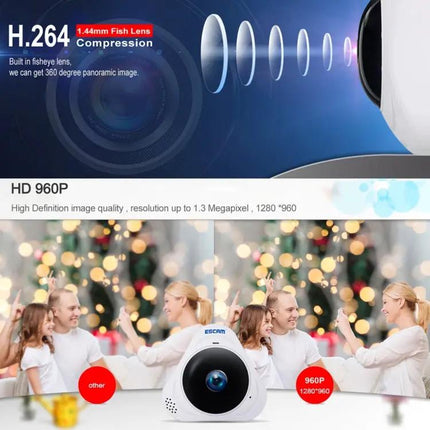 ESCAM Q8 360-Degree WiFi IP Camera for Home Security