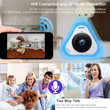 ESCAM Q8 360-Degree WiFi IP Camera for Home Security