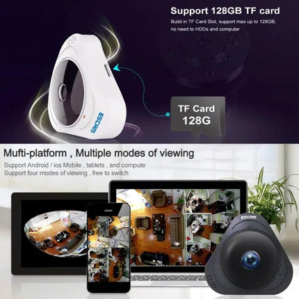 ESCAM Q8 360-Degree WiFi IP Camera for Home Security