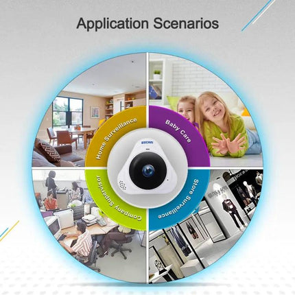 ESCAM Q8 360-Degree WiFi IP Camera for Home Security