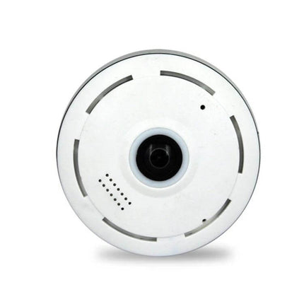 360EyeS Panoramic Camera for Mobile Monitoring at Home — white ceiling-mounted panoramic home security camera with wide-angle lens