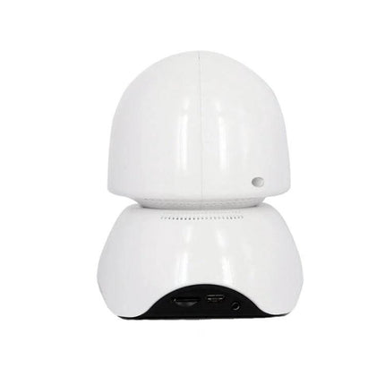 163Eye Rotatable HD Camera for Home Security Monitoring white rotatable dome camera shown from rear with ports and smooth casing