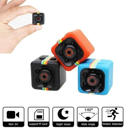 SQ11 Mini Portable Sport Camera with Night Vision Holder compact colorful mini cameras showing night vision, wide angle, TF card support and magnetic mount
