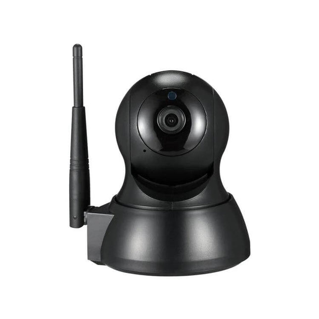 WiFi Wireless Infrared Dome IP Camera for Home Security black indoor dome camera with antenna, night vision and motion alert