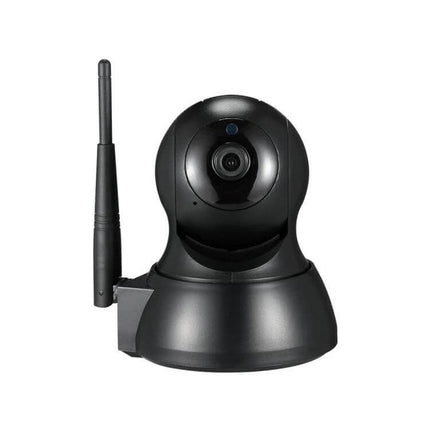 WiFi Wireless Infrared Dome IP Camera for Home Security black indoor dome camera with antenna, ideal for living room or hallway monitoring