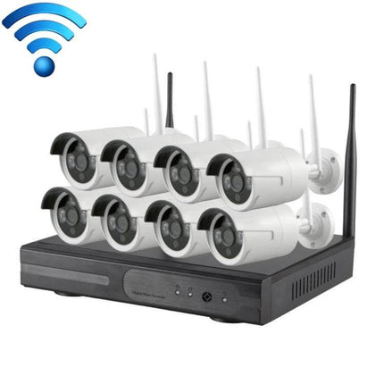 Wireless 8-Channel Security Camera System for Home Monitoring with DVR and eight wireless outdoor cameras on receiver for remote smartphone access