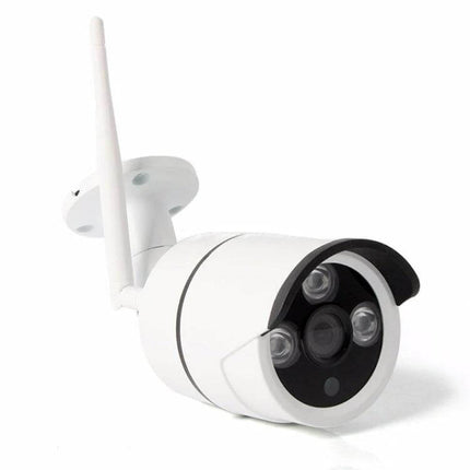 Wireless 8-Channel Security Camera System for Home Monitoring - white wireless outdoor bullet camera with DVR remote access