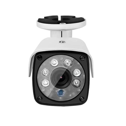 Weatherproof Security Bullet Camera with Night Vision for Indoor Outdoor Use mounted white bullet camera with infrared LEDs for night surveillance