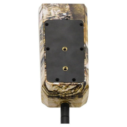 VESAFE Solar IP Camera for Outdoor Security and Night Surveillance camouflaged solar-powered outdoor camera back view with antenna and mounting plate