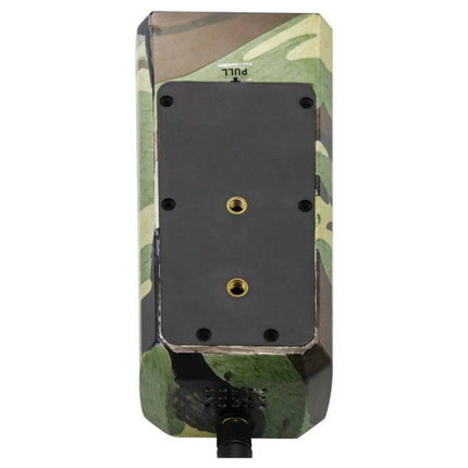 VESAFE Solar-Powered IP Camera for Outdoor Wildlife Monitoring cam bottom plate with tripod mount and camouflage housing