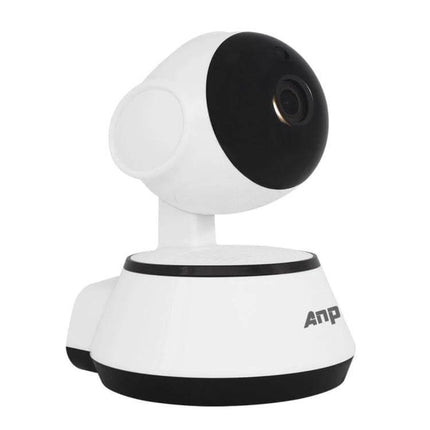 Anpwoo WiFi IP Camera for Home Monitoring with Night Vision — white indoor security camera showing lens and swivel base