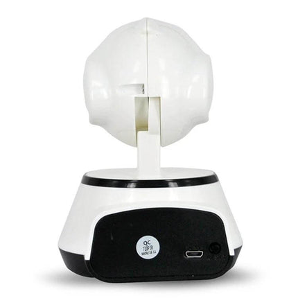 Anpwoo WiFi IP Camera for Home Monitoring with Night Vision rear view showing white dome body and micro USB port