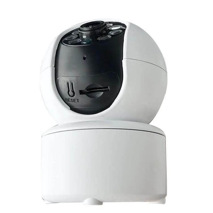 Home Surveillance Camera with 360 Degree View and Night Vision mounted indoor WiFi camera with night IR LEDs, motion alerts and mobile app remote access