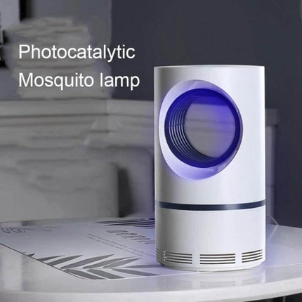 USB Photocatalyst Mosquito Killer Light Cylindrical 17.5x10cm compact white USB-powered indoor trap with blue light