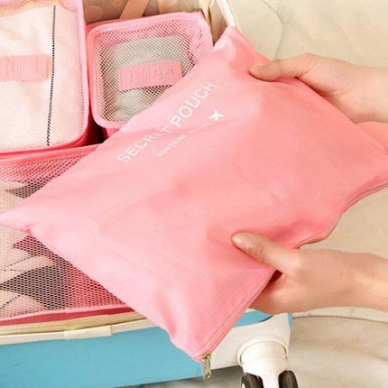 NIBESSER Travel Mesh Packing Cube Set For Clothes, 6 Piece - pink breathable mesh travel cubes in suitcase organizing shirts and accessories