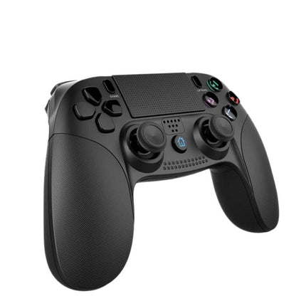 Game Controller for Relaxed Home Gaming Evenings - ergonomic black plug-and-play gamepad with textured grips and dual analog sticks
