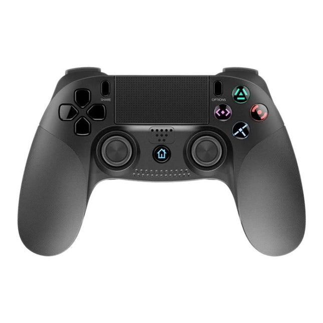 Game Controller for Relaxed Home Gaming Evenings - ergonomic plug-and-play black controller with comfortable grip for long casual sessions