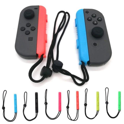 Keep Your Nintendo Switch Joy-Con Secure During Gaming Sessions - black wrist straps with slider attached to red and blue Joy-Con controllers