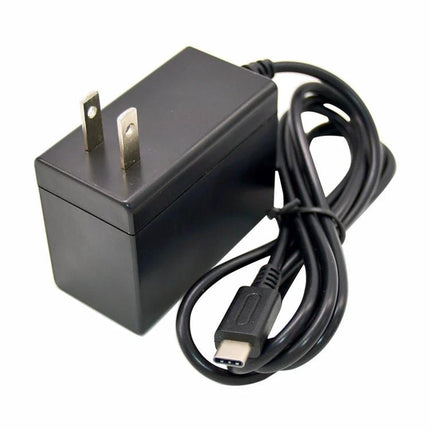 AC Adapter for Nintendo Switch Charging During Home Gaming Sessions - black USB-C AC adapter for home console charging, ideal for family game nights