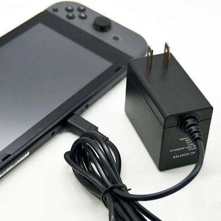 AC Adapter for Nintendo Switch Charging During Home Gaming Sessions connected to console while playing to prevent battery drain