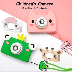 Miniature 8MP Digital Sport Camera for Kids with 2.0" Screen, Filters & Bear-Shaped Case - Includes 32GB Memory