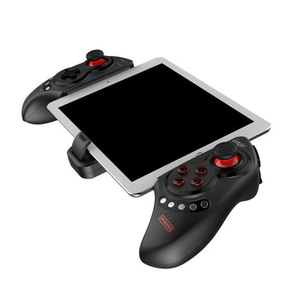 Ipega Telescopic Controller for Everyday Android Tablet Gaming — black telescopic gamepad holding tablet for comfortable couch play