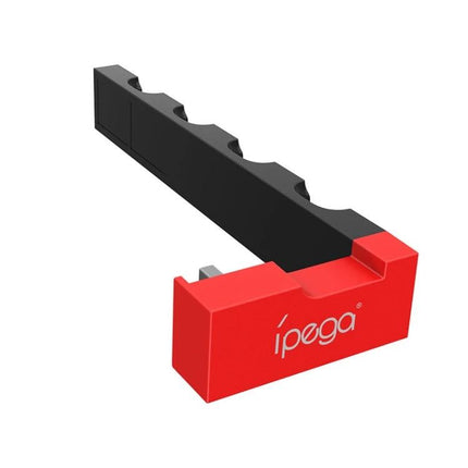 iPega Stand for Charging Nintendo Switch Joy-Con at Home — red and black 4-slot desktop charger for Joy‑Con controllers