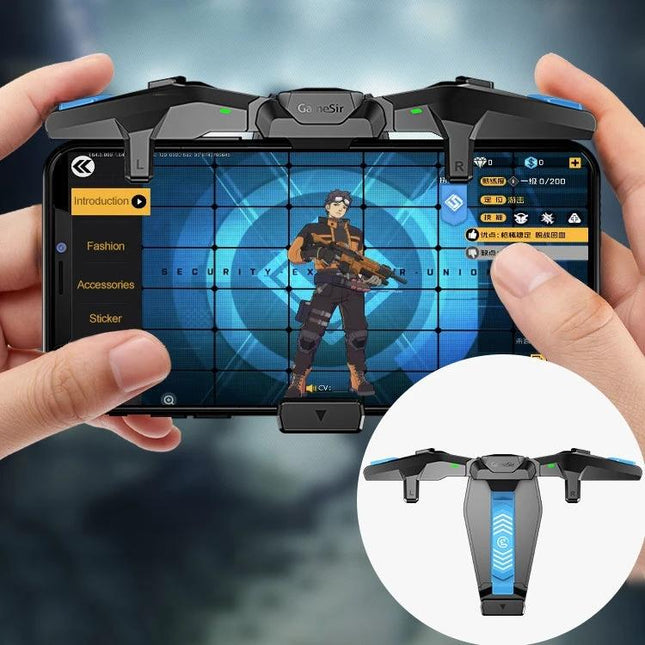 GameSir Gamepad for Gaming with Your Smartphone Anywhere, smartphone mounted controller with triggers for mobile shooter accuracy