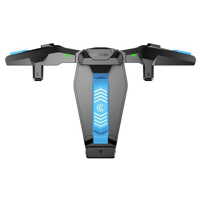 GameSir Gamepad for Gaming with Your Smartphone Anywhere - compact clip-on controller with four capacitance triggers and ergonomic blue accents
