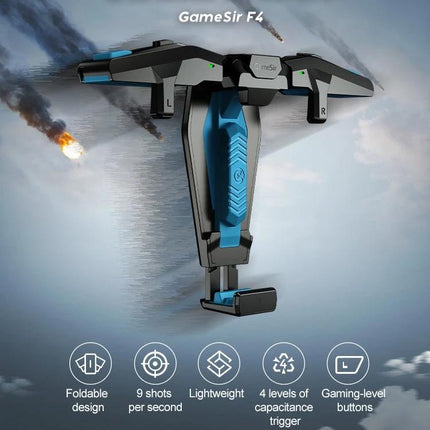 GameSir Gamepad for Gaming with Your Smartphone Anywhere - foldable blue-black mobile controller with capacitance triggers and gaming-level buttons