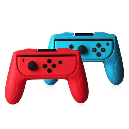 OIVO Grips for Comfortable Home Gaming with Nintendo Switch red and blue ergonomic Joy-Con holders