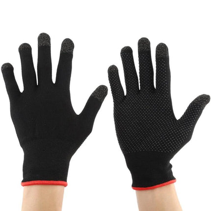 Comfortable Gloves for Touch Screens in Daily Life - black knit touchscreen gloves with textured grip dots and reinforced fingertips for everyday use