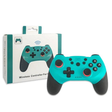 Game Controller for Everyday Nintendo Switch Gaming Sessions - turquoise wireless Bluetooth controller with grips and retail box