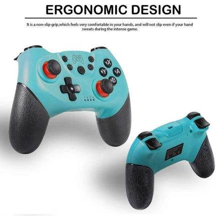 Game Controller for Everyday Nintendo Switch Gaming Sessions - turquoise ergonomic Bluetooth wireless gamepad with textured grips