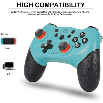 Game Controller for Everyday Nintendo Switch Gaming Sessions - turquoise Bluetooth wireless gamepad with ergonomic grips